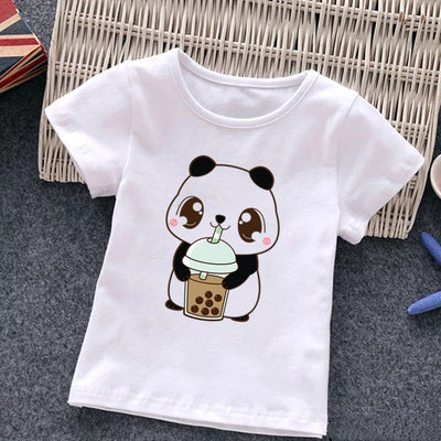 Playera Infantil con Estampado de Té de Leche