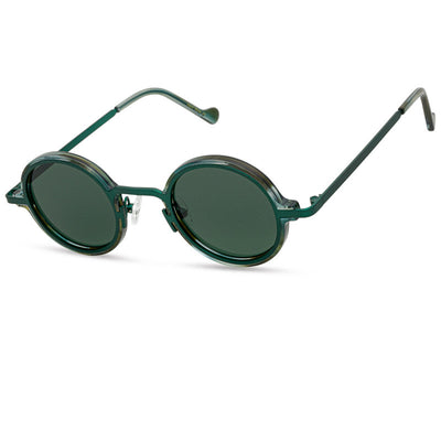Gafas de Sol Retro Marco Redondo Multicolor Estilo Neutro - Image 33