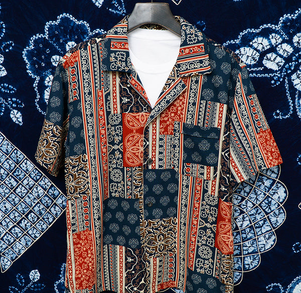Camisa Hawaiana para Skateboarding Estilo Olas