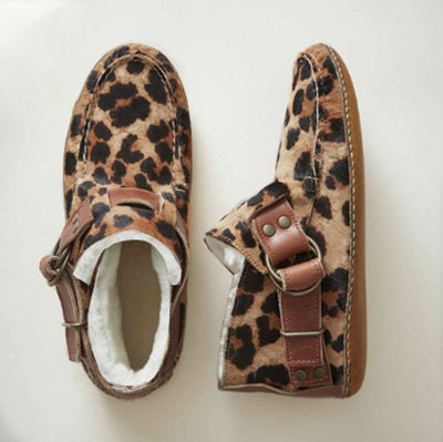 Zapatos Planos de Cuero Leopardo para Mujer con Hebilla - Cómodos y Versátiles - Image 6