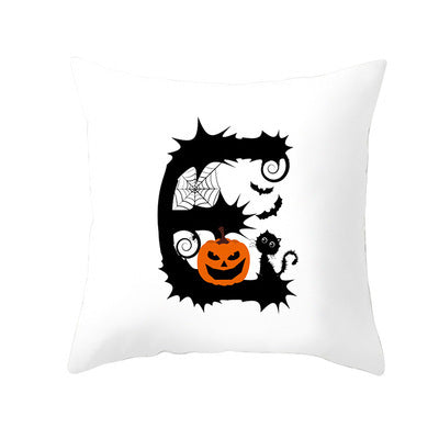 Funda de Cojín de Halloween con Letras Divertidas en Piel de Durazno para Hogar y Oficina - Image 13