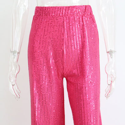 Conjunto de 3 Piezas: Chaleco Lentejuelas Escote V, Blusa Manga Larga y Pantalón Recto - Image 14
