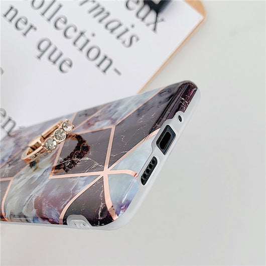Funda para teléfono con mármol mosaico y acabado electrochapado - Image 9