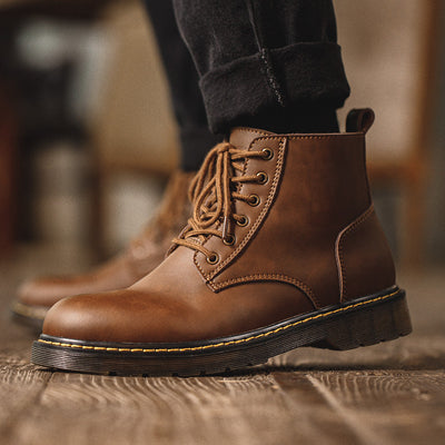 Botas Dr Martens Estilo Británico Mid-Top para Hombre - Otoño - Image 10
