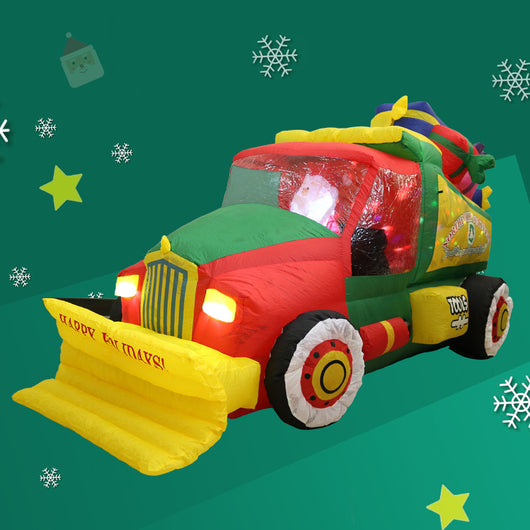 Papá Noel Inflable con Luz LED para Limpieza de Nieve - Decoración Navideña - Image 8