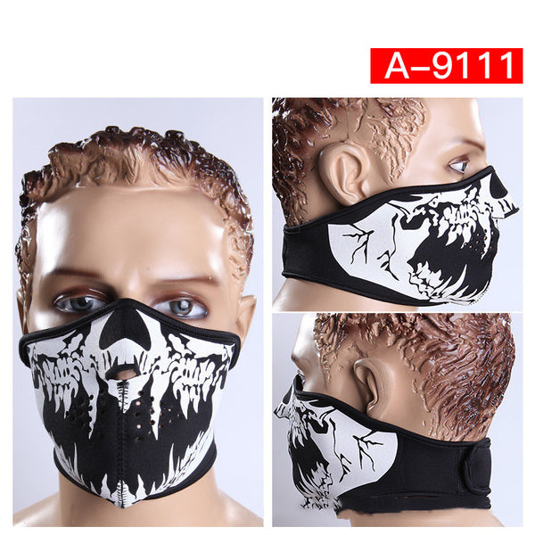 Máscara de Calavera Ciclista para Halloween, Esquí y Montaña