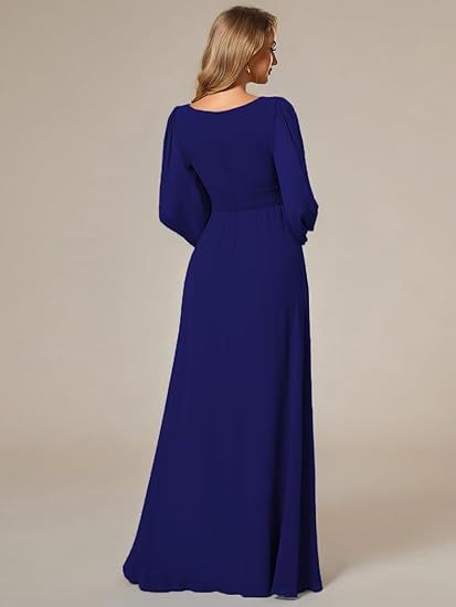 Vestido de Noche Largo en Gasa Elegante para Mujer - Image 39