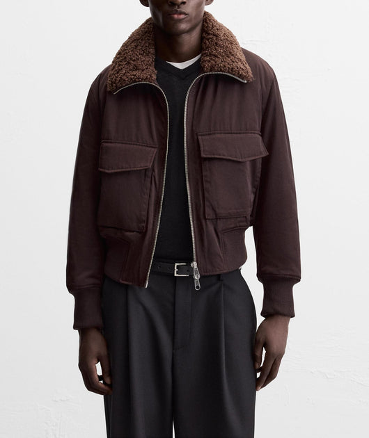Abrigo Acolchado de Algodón con Cuello Alto y Bolsillos para Hombre - Image 8