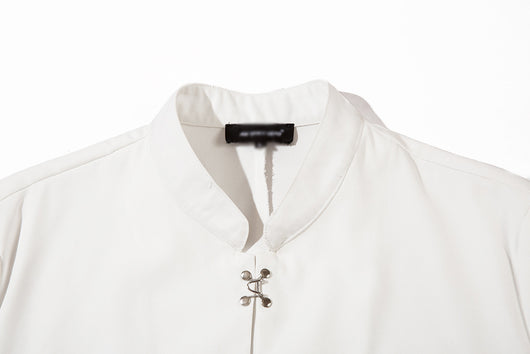 Camisa Casual de Cuello Mao Manga Corta para Hombre - Image 14