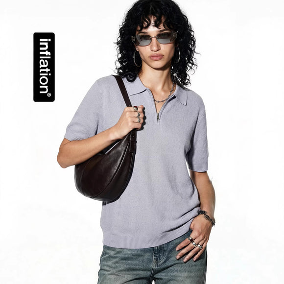 Polo Tejido Texturizado de Manga Corta para Hombre