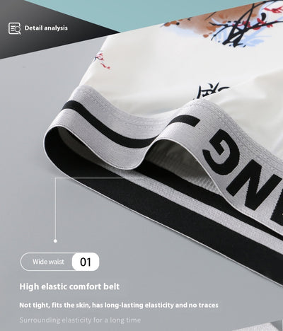 Ropa Interior Masculina Estilo Tinta China en Seda de Hielo para Verano - Image 9