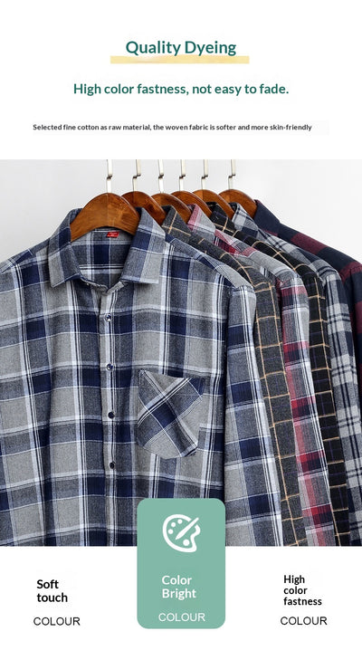Camisa Casual de Cuadros para Hombre con Cuello Cuadrado - Image 26