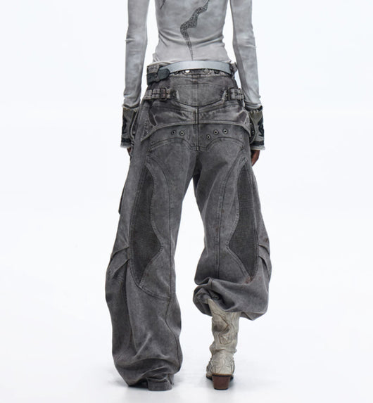 Pantalones de Trabajo Canvas Teñidos Asute con Cierre Diagonal y Cintura Reforzada - Image 3
