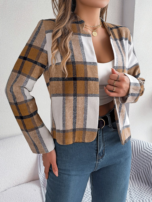 Conjunto de Tweed a Cuadros Manga Larga para Mujer - Image 16