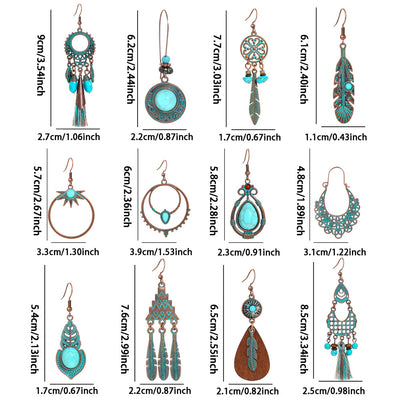 Aretes Geométricos Bohemios con Borlas Vintage para Mujer - Image 22