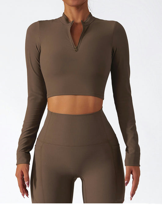Conjunto Deportivo de Manga Larga con Soporte Torácico para Yoga y Running - Image 13