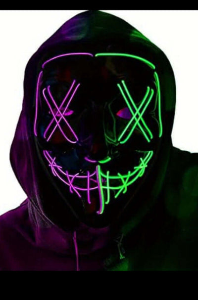 Máscara de Terror Halloween con Luz LED Fluorescente - Image 30