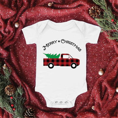 Pelele Navideño Estampado Triángulo Manga Corta para Bebé - Image 26