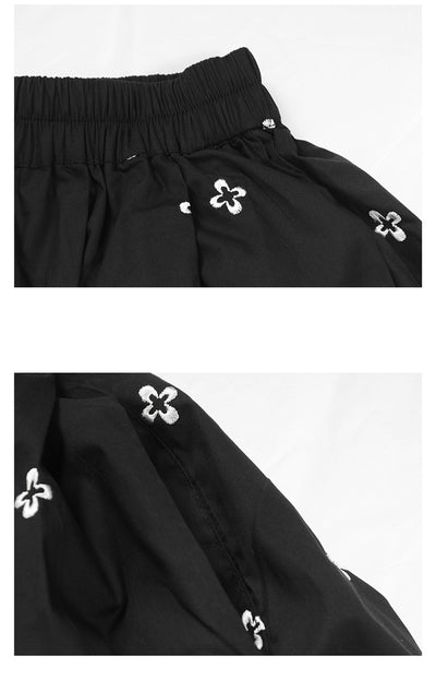 Falda A-Line Asimétrica Bordada Largo Medio para Mujer - Image 14