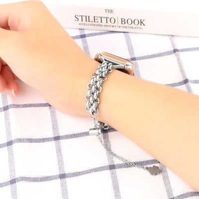 Pulsera de Reloj Acero Inoxidable Doble Fila - Image 9