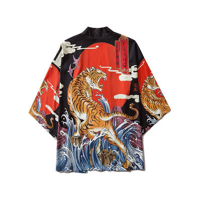 Kimono Ukiyo-e Estampado Tigre - Bata Tradicional Japonesa - Image 6