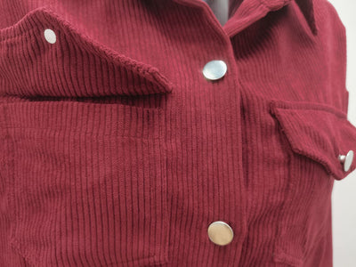 Camisa Jacket Suelta de Solapa en Colores Sólidos - Image 27