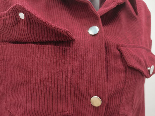 Camisa Jacket Suelta de Solapa en Colores Sólidos - Image 27