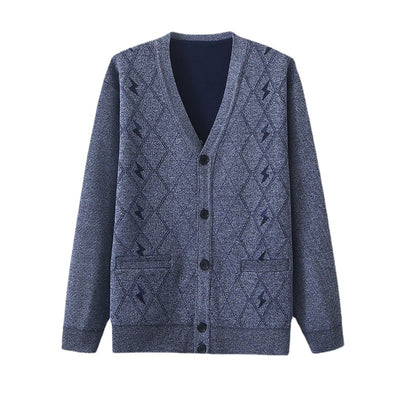 Suéter Oversized de Manga Larga para Papá - Tallas Grandes Primavera Otoño - Image 5