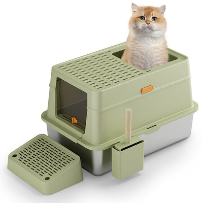 Arenero para Gatos de Acero Inoxidable Completamente Cerrado - Image 3