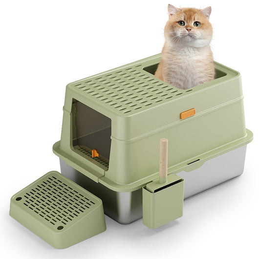 Arenero para Gatos de Acero Inoxidable Completamente Cerrado - Image 3