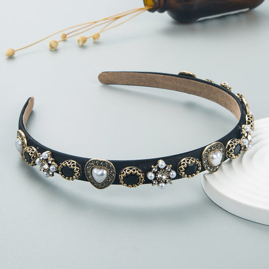 Diadema de Cristales y Perlas en Aleación para Accesorios de Moda - Image 8