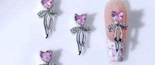 Accesorios de Nail Art en Circonita - Diseños Arco, Corazón, Luna e Irregular - Image 24