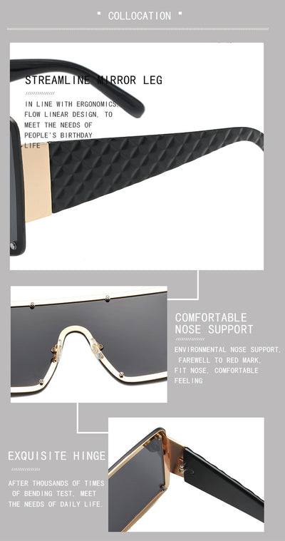 Gafas de Sol Cuadradas Oversized con Personalidad para Mujer - Image 25