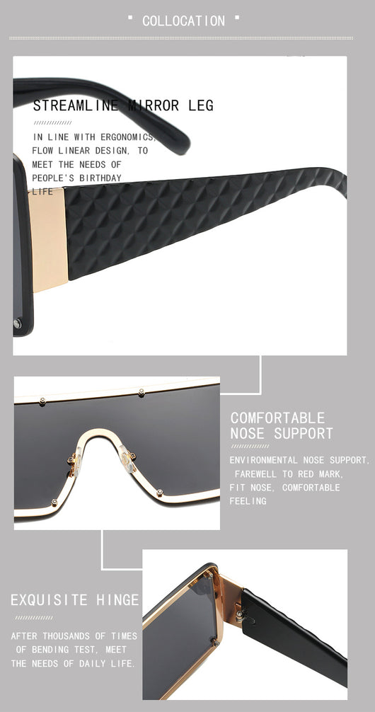 Gafas de Sol Cuadradas Oversized con Personalidad para Mujer - Image 25