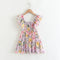 Vestido Niña Manga Volante Estampado Floral Verano