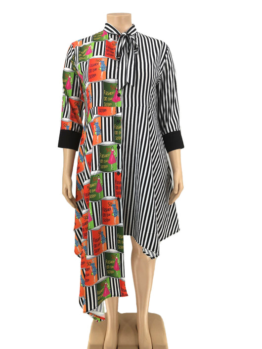 Falda Camisera con Rayas Estampadas - Image 8