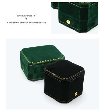 Caja Octagonal de Joyería con Encaje - Organizador de Anillos, Pendientes y Pulseras - Image 19