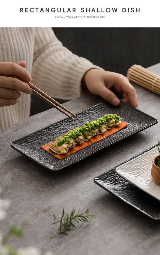 Plato Rectangular de Cerámica Premium para Sushi - Image 17