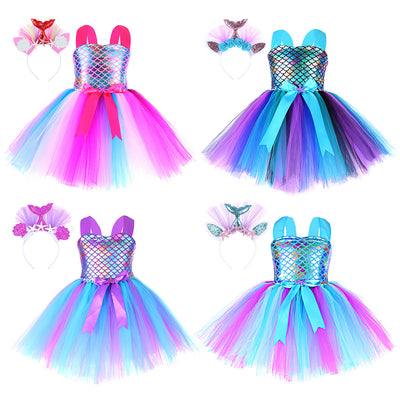 Vestido de Cosplay con Escamas de Pez Iridiscente para Niñas - Image 14