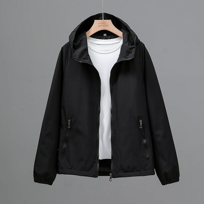 Chaqueta Hoodie Suelta Cropped Talla Grande Mujer - Ligera y Casual - Image 4