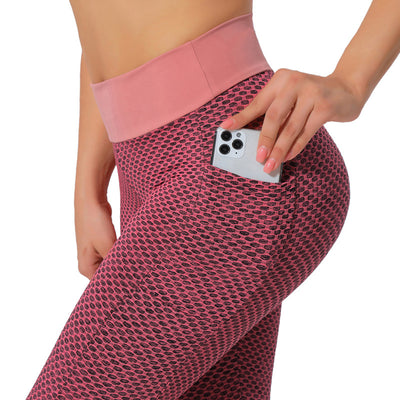 Pantalones de Yoga Cortos y Ajustados Efecto Durazno