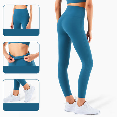 Pantalones de Yoga Cintura Alta Levantacaderas Melocotón - Entrenamiento Integral - Image 4