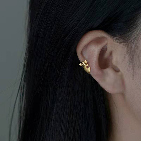 Aretes Koala's Hug Plata 925 Chapados en Oro
