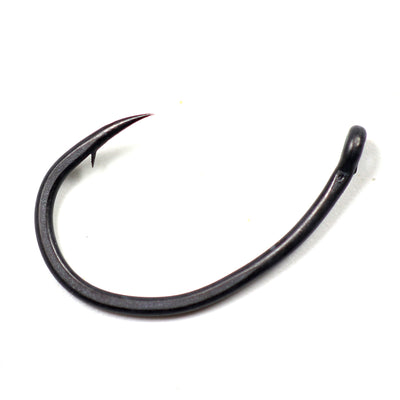 Anzuelo de Pesca Matt Black Vientre Ancho Ángulo Abierto - Image 9