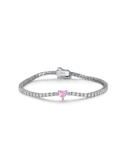 Pulsera de Plata S925 con Moissanita en Forma de Corazón - Image 11