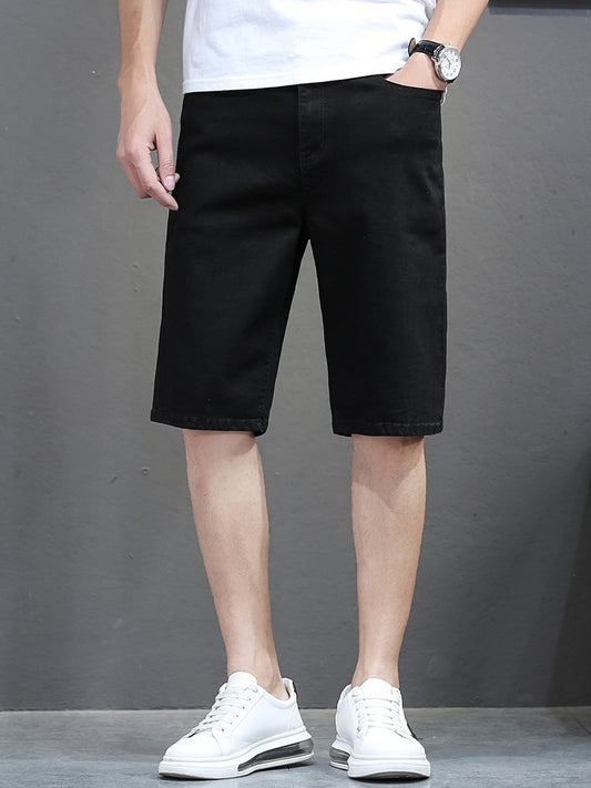 Pantalones Casuales de Tela Elástica con Cintura Ajustable para Hombre