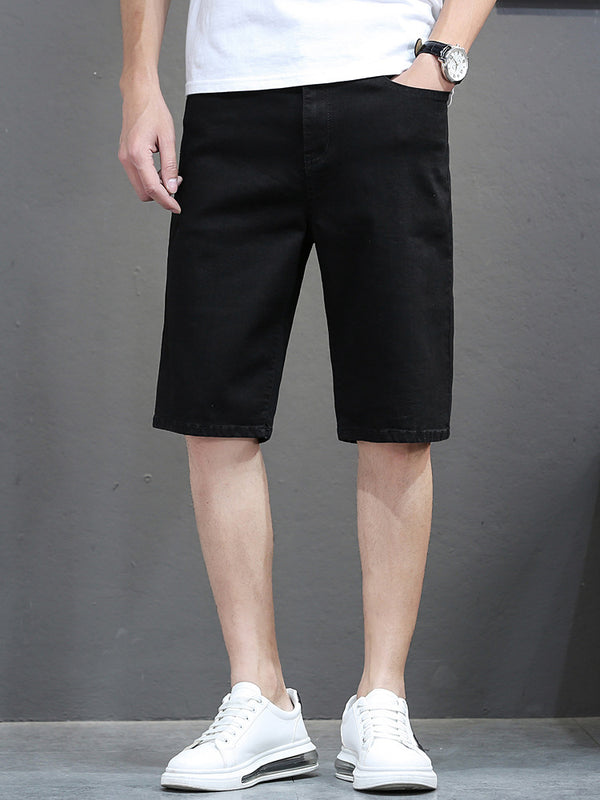 Pantalones Casuales de Tela Elástica con Cintura Ajustable para Hombre