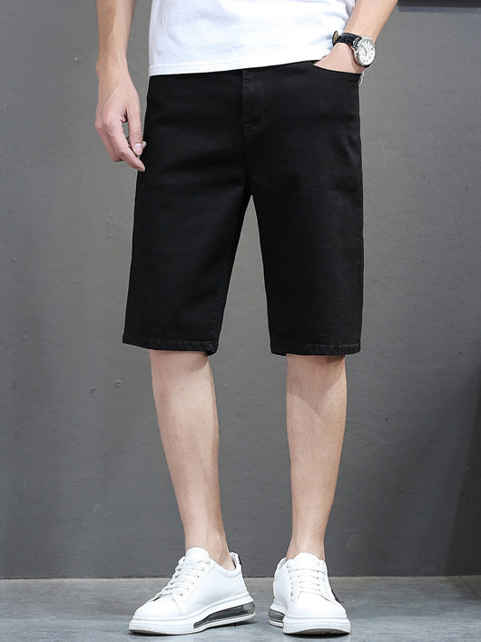 Pantalones Casuales de Tela Elástica con Cintura Ajustable para Hombre