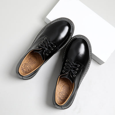 Zapatos Planos Retro de Cuero Negro para Mujer - Punta Redonda Estilo Estudiante - Image 4