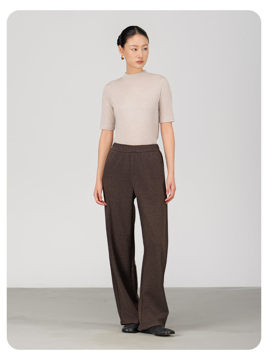 Pantalones de Lana Rectos Térmicos Talle Alto Slim Otoño Invierno - Image 35